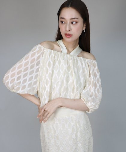 【SALE】日本製 シフォンジャガードマーメイドセットアップ 【SALE】日本製 シフォンジャガードマーメイドセットアップ