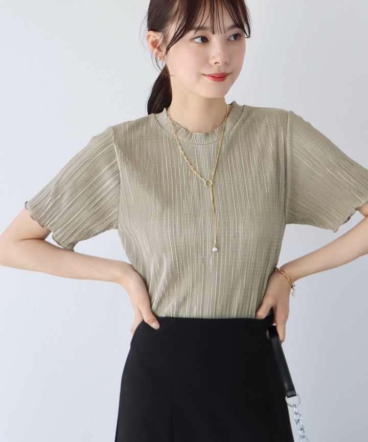 【TIME SALE】ランダムプリーツメローブラウス【ネコポス】