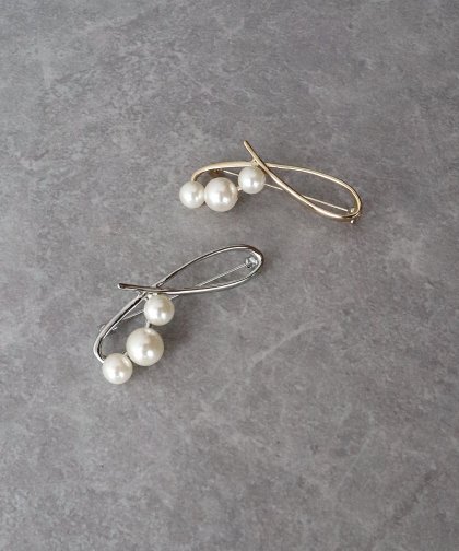 ウェーブパールブローチ【ネコポス】 ウェーブパールブローチ【ネコポス】