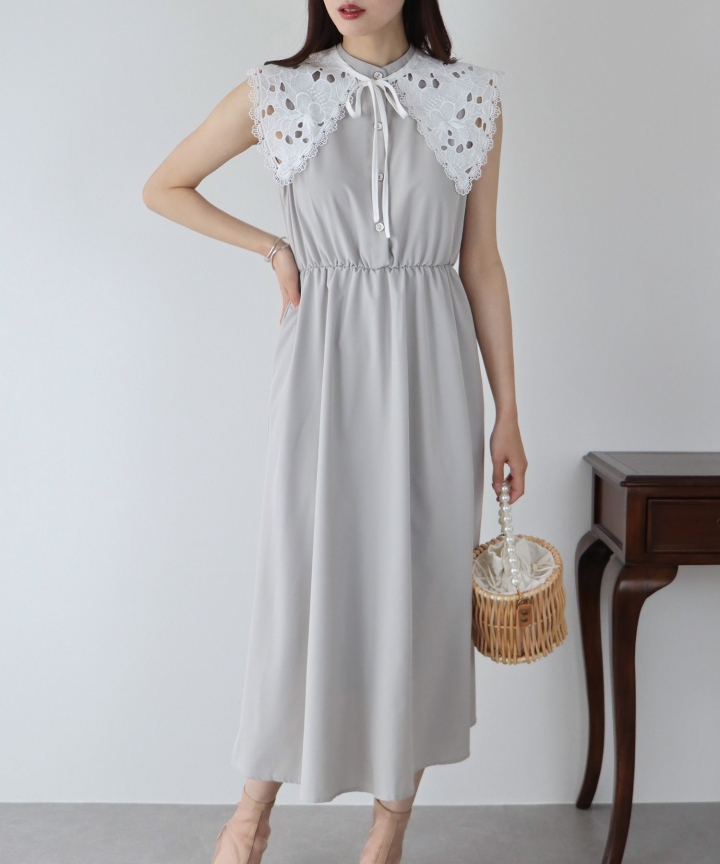 【SALE】レースセーラー襟ワンピース 【SALE】レースセーラー襟ワンピース