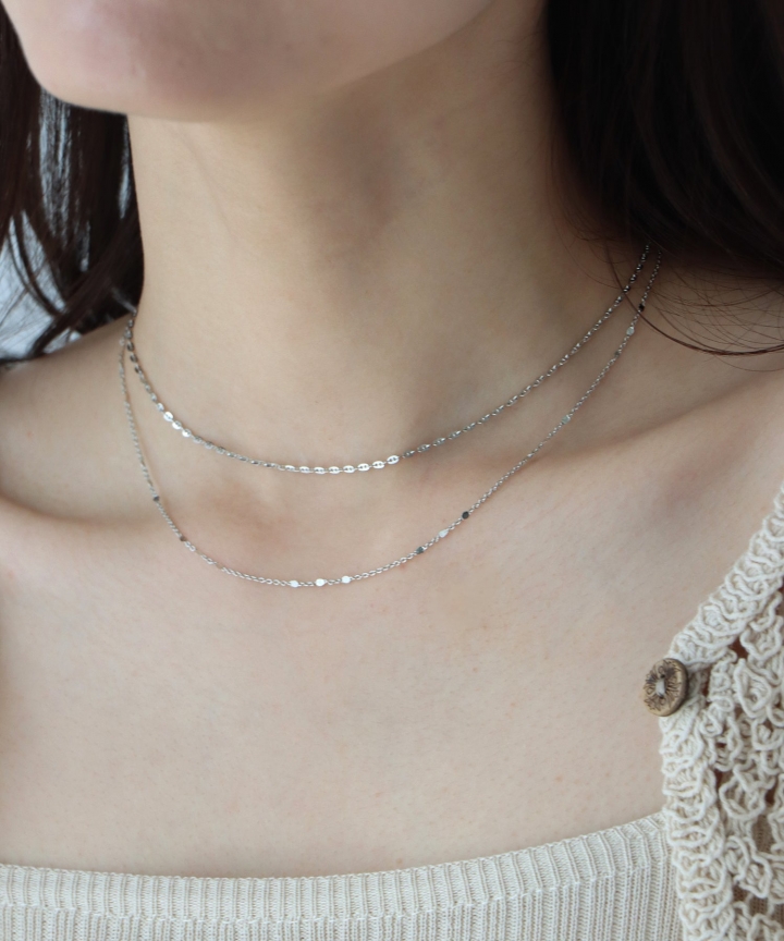 スパークルチェーンネックレス / ニッケルフリー【ネコポス】