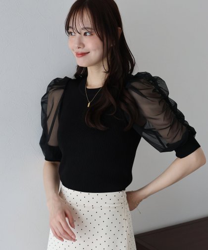 【TIME SALE】シアースリーブサマーニット 【TIME SALE】シアースリーブサマーニット