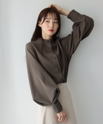 スタンドカラーボリュームスリーブシャツ スタンドカラーボリュームスリーブシャツ