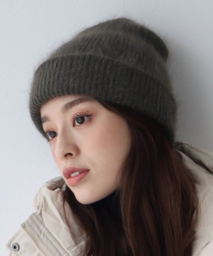 アンゴラニットビーニー 帽子【ネコポス】 アンゴラニットビーニー 帽子【ネコポス】