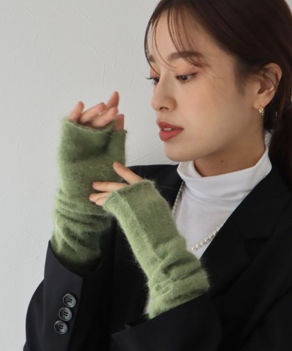 【SALE】アンゴラ混アームウォーマー ニット【ネコポス】 【SALE】アンゴラ混アームウォーマー ニット【ネコポス】