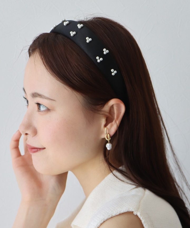 トリオパールサテンカチューシャ トリオパールサテンカチューシャ