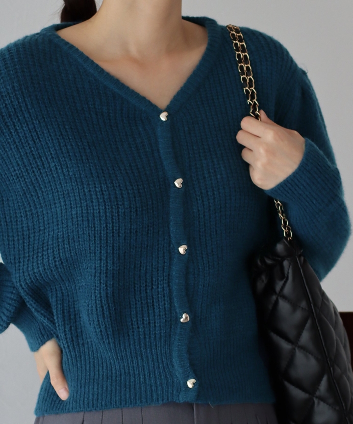 【SALE】ハートボタンカーディガン 【SALE】ハートボタンカーディガン