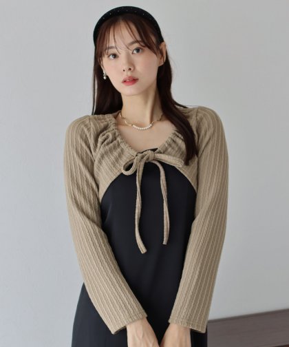 【SALE】フロントリボンボレロ 【SALE】フロントリボンボレロ