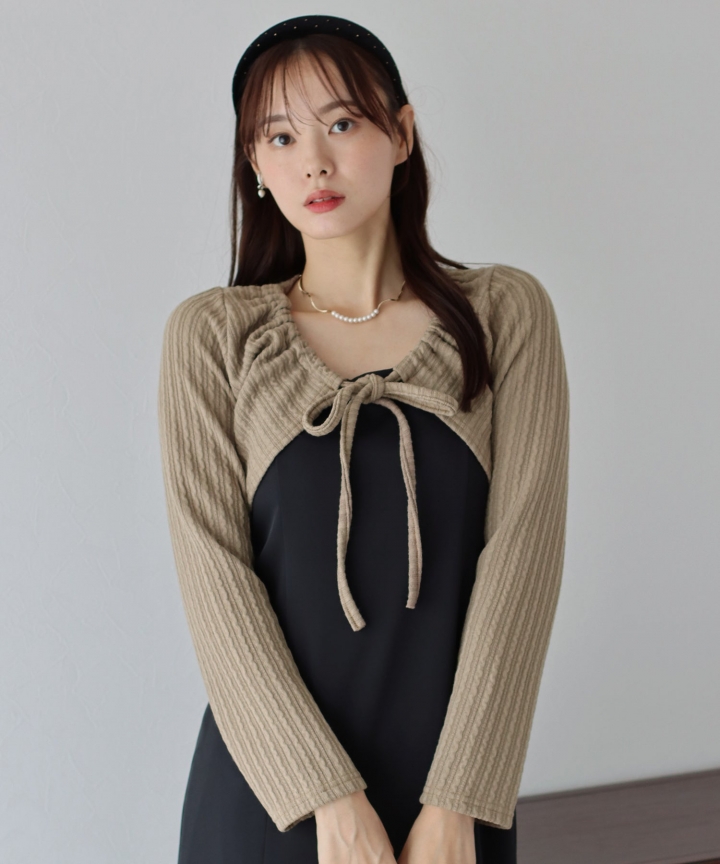 【SALE】フロントリボンボレロ 【SALE】フロントリボンボレロ