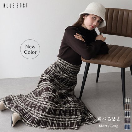 【TIME SALE】選べる2丈?チェックジャガードニットワンピース 【TIME SALE】選べる2丈?チェックジャガードニットワンピース