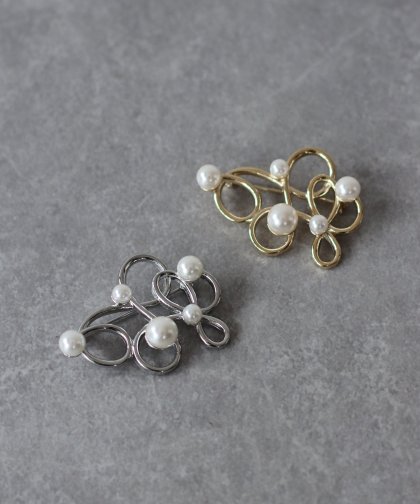 パール付きニュアンスブローチ【ネコポス】 パール付きニュアンスブローチ【ネコポス】
