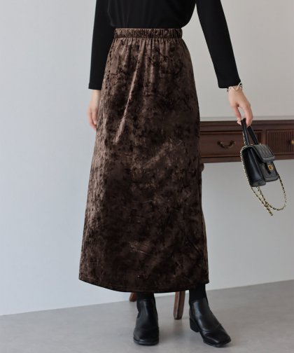 【SALE】クラッシュベロアタイトスカート 【SALE】クラッシュベロアタイトスカート