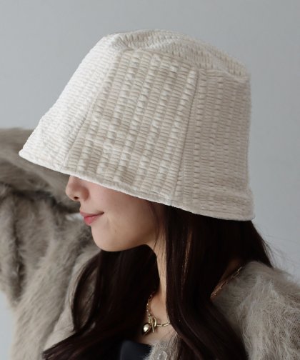 【SALE】ベロアジャガードバケットハット 【SALE】ベロアジャガードバケットハット