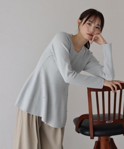 【SALE】ペプラムビジュニット