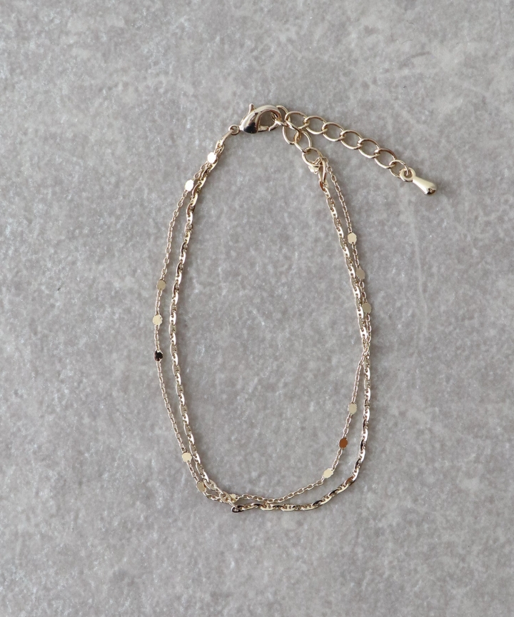 スパークルチェーンブレスレット/ニッケルフリー【ネコポス】