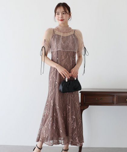 【TIME SALE】シアーブラウス×マーメイドワンピースドレス 【TIME SALE】シアーブラウス×マーメイドワンピースドレス