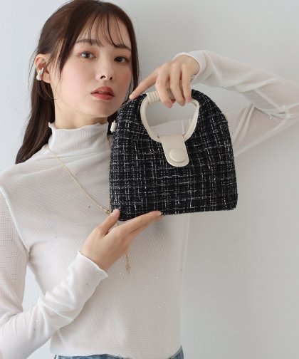 ツイードハンドバッグ ツイードハンドバッグ