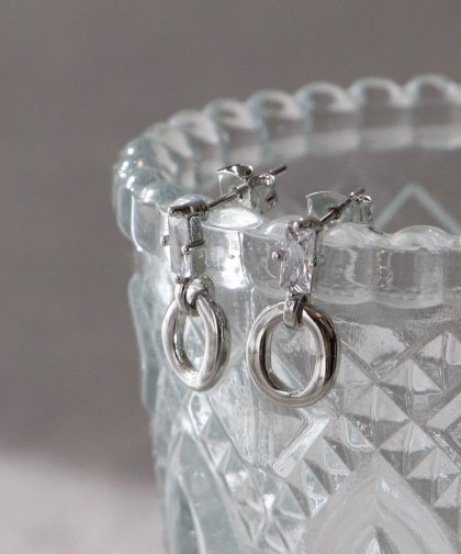 【SALE】ビジューフープピアス【ネコポス】