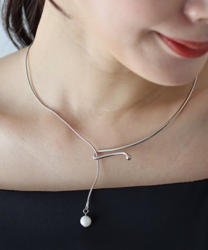 淡水パールアシンメトリーチョーカー【ネコポス】 淡水パールアシンメトリーチョーカー【ネコポス】