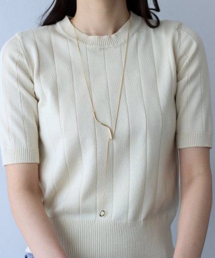 ウェーブモチーフロングネックレス【ネコポス】 ウェーブモチーフロングネックレス【ネコポス】