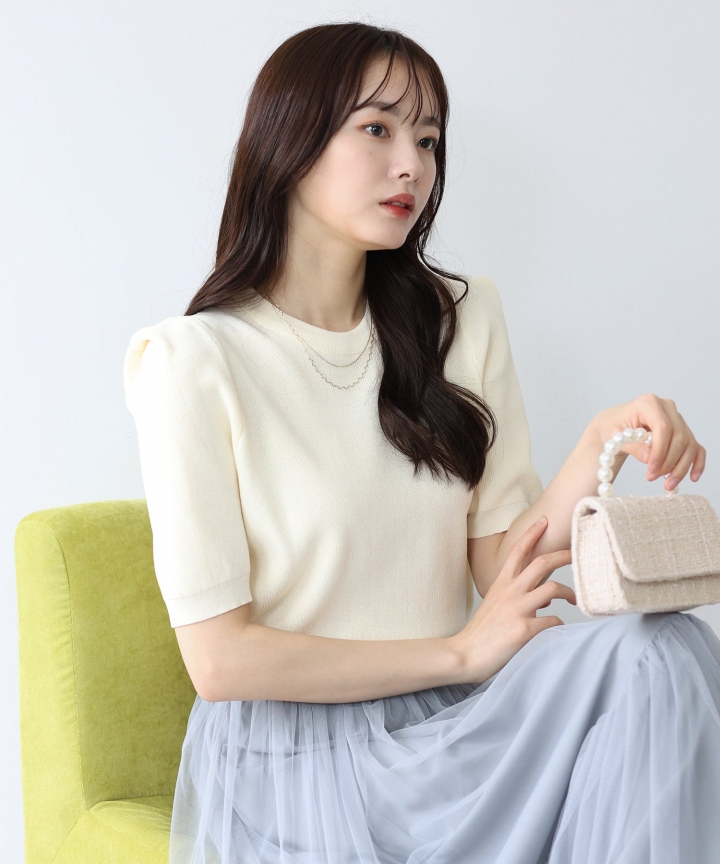 【SALE】タックスリーブサマーニット