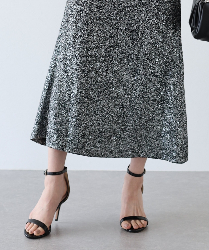 【SALE】スパンコールラメマーメイドスカート 【SALE】スパンコールラメマーメイドスカート