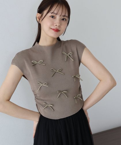 【SALE】リボンフレンチニット【ネコポス】