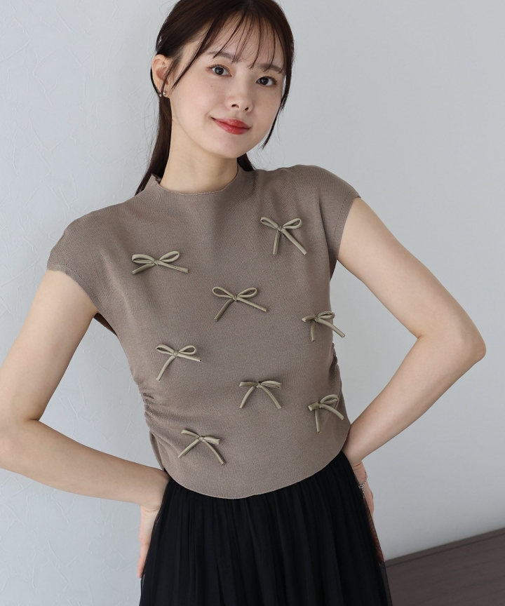 【SALE】リボンフレンチニット【ネコポス】 【SALE】リボンフレンチニット【ネコポス】