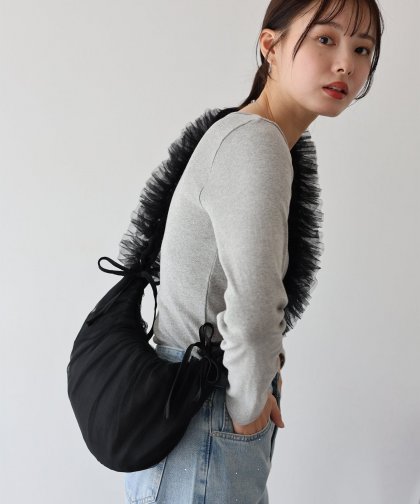【SALE】チュールフリルショルダーバッグ 【SALE】チュールフリルショルダーバッグ