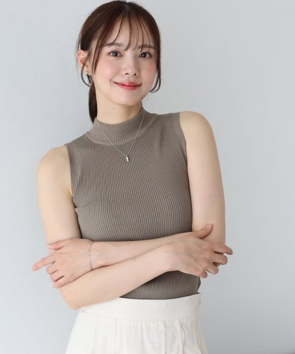 【TIME SALE】なめらかリブノースリニット【ネコポス】 【TIME SALE】なめらかリブノースリニット【ネコポス】