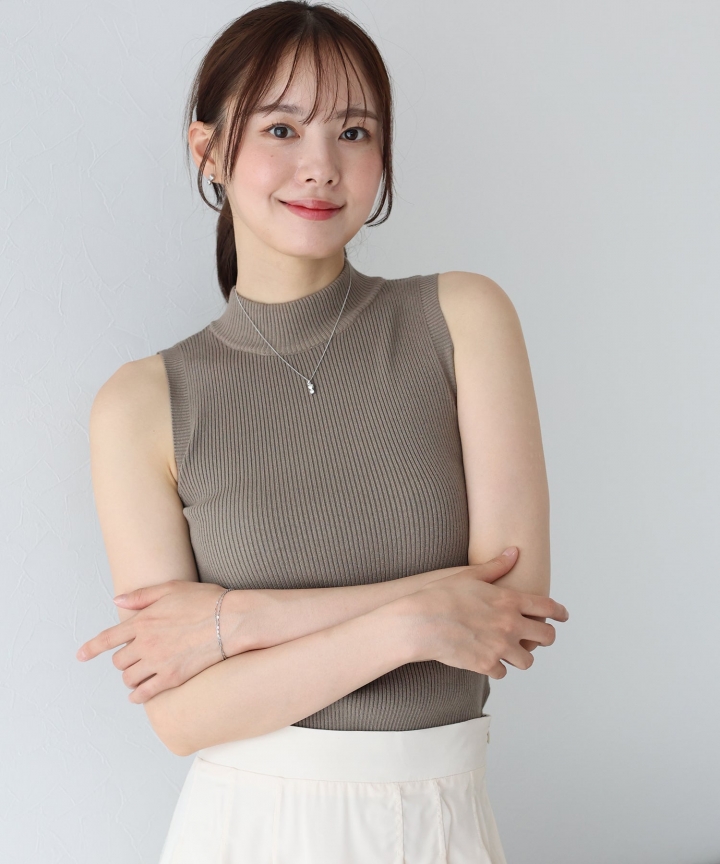 【TIME SALE】なめらかリブノースリニット【ネコポス】