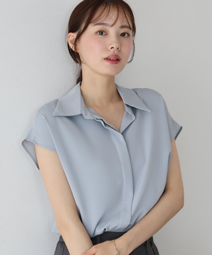 【TIME SALE】フレンチスリーブシャツ【ネコポス】 【TIME SALE】フレンチスリーブシャツ【ネコポス】