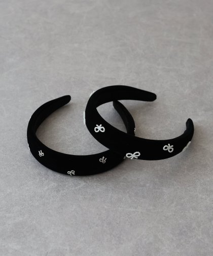 リボンモチーフベロアカチューシャ リボンモチーフベロアカチューシャ