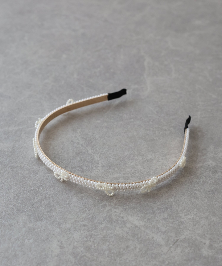 リボンパールカチューシャ【ネコポス】