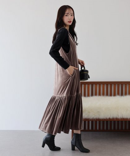 【SALE】ベロアジャンパースカート 【SALE】ベロアジャンパースカート