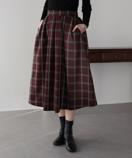 丈が選べるチェックロングスカート 丈が選べるチェックロングスカート