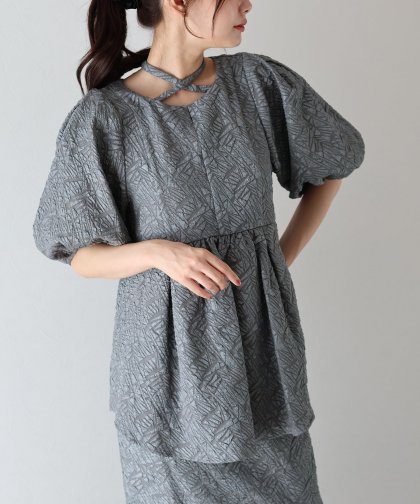 【TIME SALE】ジャガードセットアップドレス 【TIME SALE】ジャガードセットアップドレス