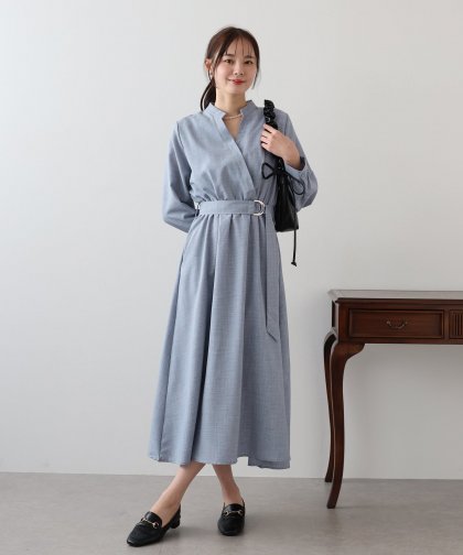 【TIME SALE】カシュクールシャツワンピース 【TIME SALE】カシュクールシャツワンピース