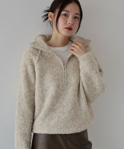 ハーフジップブークレニット[J by blue]