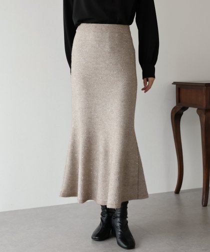 ラメニットマーメイドスカート ラメニットマーメイドスカート