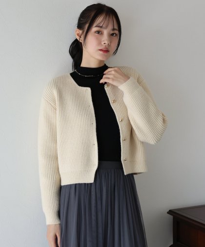 【SALE】ゴールドボタンカーディガン 【SALE】ゴールドボタンカーディガン
