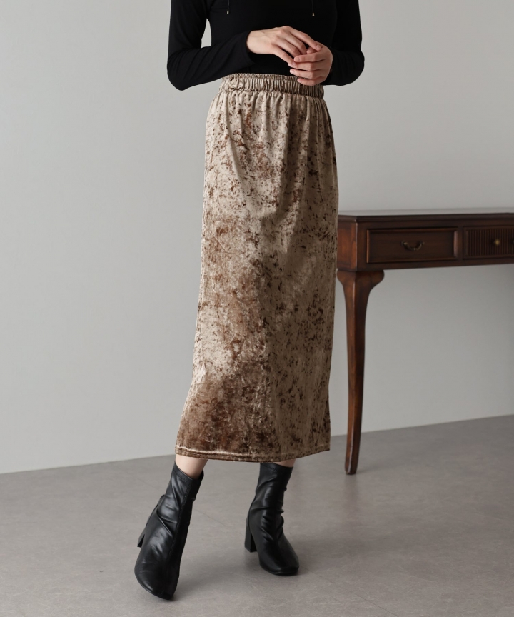 【SALE】クラッシュベロアスカート【ネコポス】 【SALE】クラッシュベロアスカート【ネコポス】