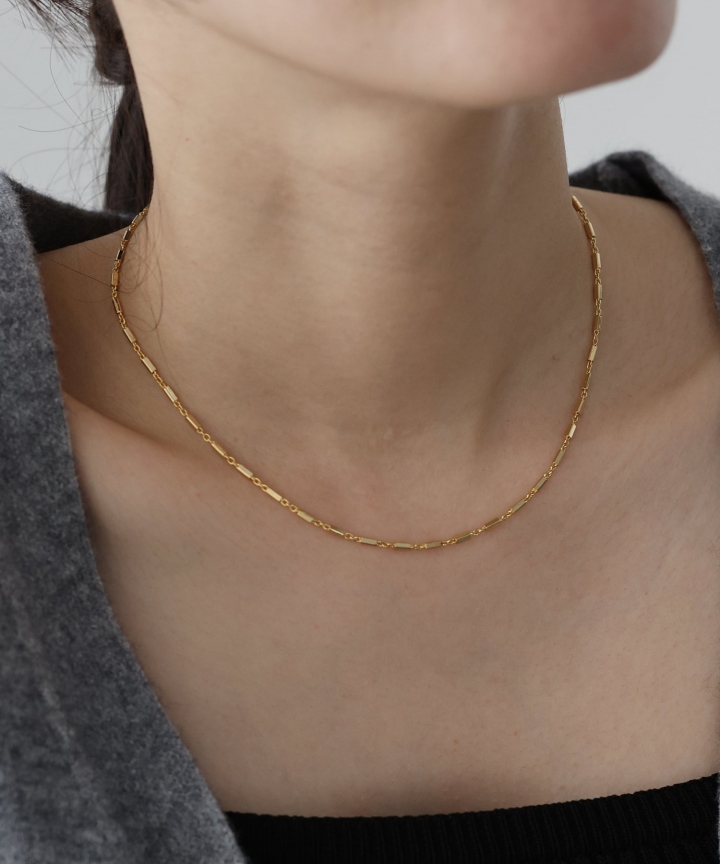 スクエアチェーンネックレス / ニッケルフリー【ネコポス】