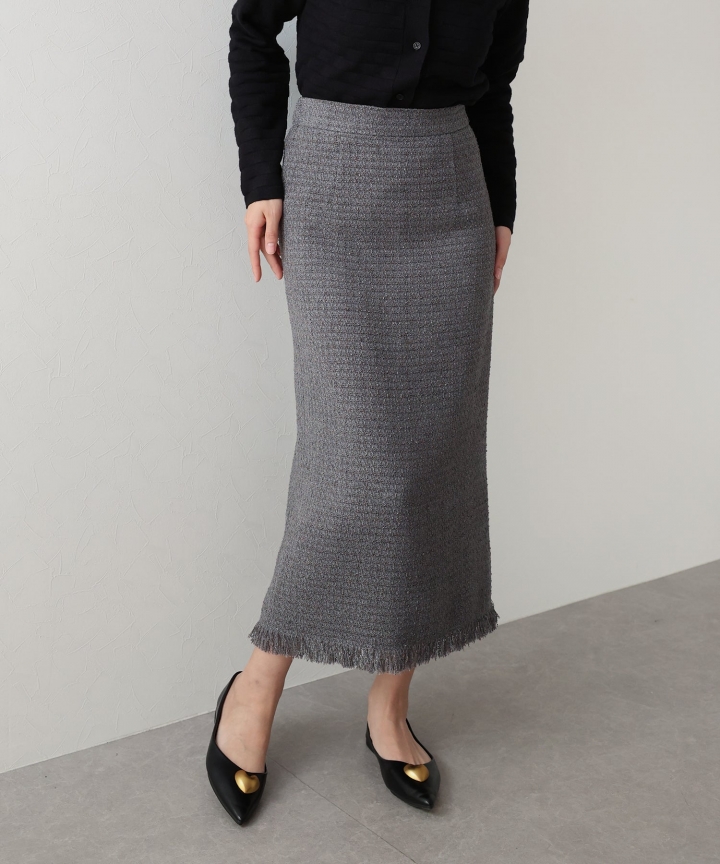 【SALE】ウールツイードタイトスカート[J by blue]