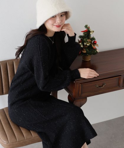 マーメイドニットワンピース マーメイドニットワンピース