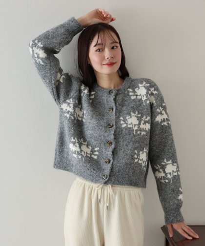 【SALE】ジャガードニットカーディガン 【SALE】ジャガードニットカーディガン