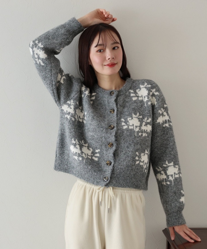 【SALE】ジャガードニットカーディガン 【SALE】ジャガードニットカーディガン