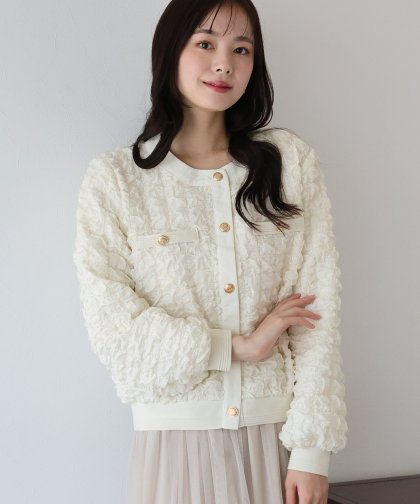 【SALE】フクレノーカラージャケット 【SALE】フクレノーカラージャケット