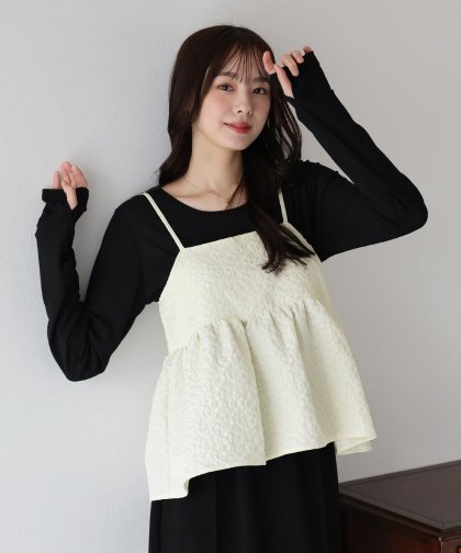 【SALE】フラワーモチーフキャミビスチェ 【SALE】フラワーモチーフキャミビスチェ