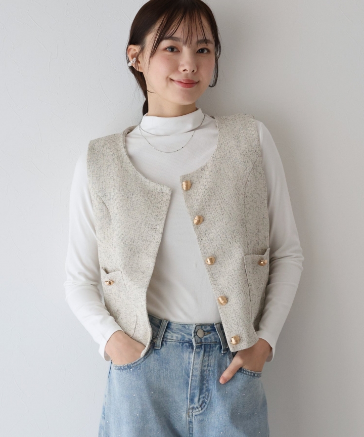 【TIME SALE】ツイードベスト
